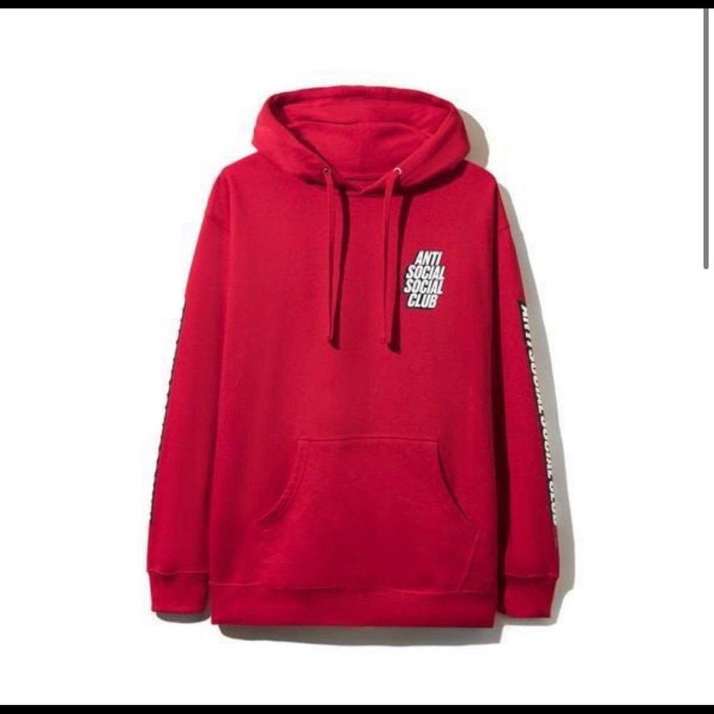 Anti Social Social Club Blocked Me Red Hoodie